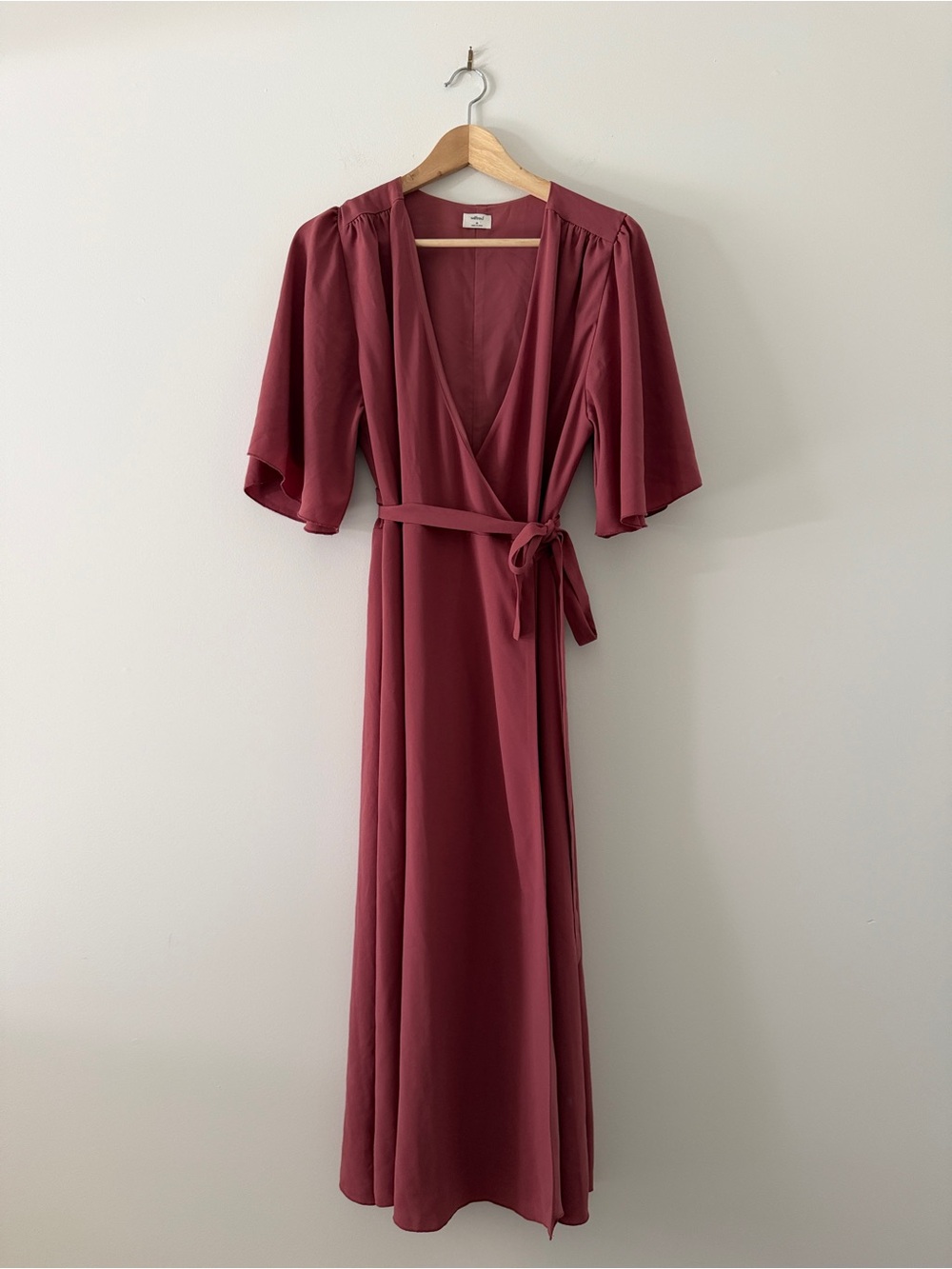 Aritzia | Wilfred Wrap Dress in Wine Burgundy - Size M